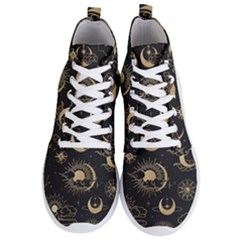 Asian Seamless Pattern With Clouds Moon Sun Stars Vector Collection Oriental Chinese Japanese Korean Men s Lightweight High Top Sneakers by Grandong