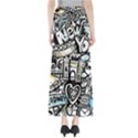 New York City Nyc Broadway Doodle Art Full Length Maxi Skirt View2