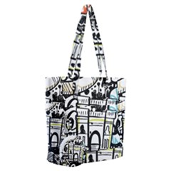 New York City Nyc Broadway Doodle Art Everyday Shoulder Bag With Pouch Bag by Grandong