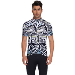 New York City Nyc Broadway Doodle Art Men s Short Sleeve Cycling Jersey by Grandong