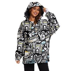 New York City Nyc Broadway Doodle Art Women s Ski And Snowboard Waterproof Breathable Jacket