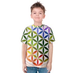 Mandala Rainbow Colorful Kids  Cotton T-shirt