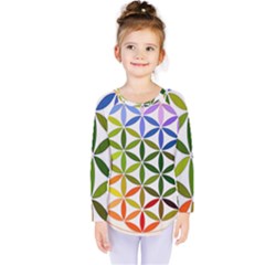 Mandala Rainbow Colorful Kids  Long Sleeve T-shirt