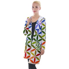 Mandala Rainbow Colorful Hooded Pocket Cardigan