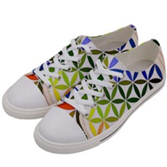 Mandala Rainbow Colorful Women s Low Top Canvas Sneakers