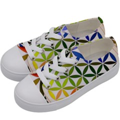 Mandala Rainbow Colorful Kids  Low Top Canvas Sneakers by Grandong