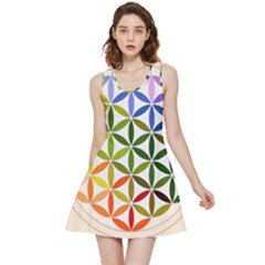 Mandala Rainbow Colorful Inside Out Reversible Sleeveless Dress