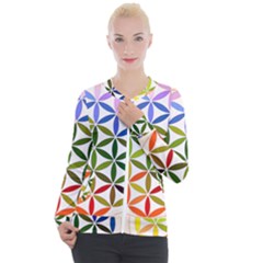 Mandala Rainbow Colorful Casual Zip Up Jacket