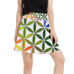 Mandala Rainbow Colorful Waistband Skirt