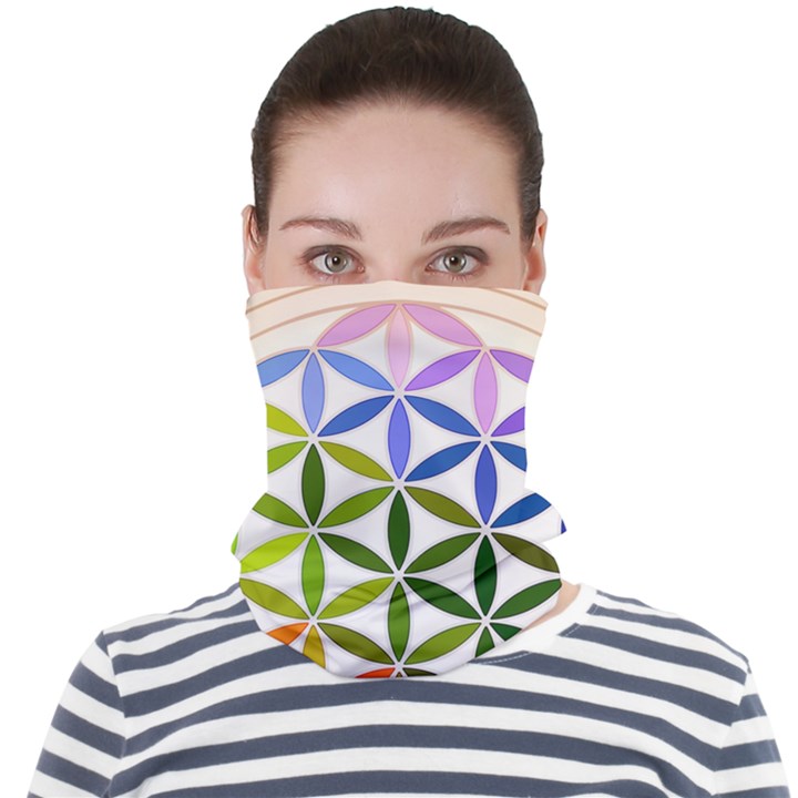 Mandala Rainbow Colorful Face Seamless Bandana (Adult)