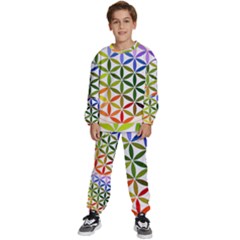 Mandala Rainbow Colorful Kids  Sweatshirt Set