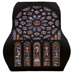 Chartres Cathedral Notre Dame De Paris Stained Glass Car Seat Back Cushion  by Grandong