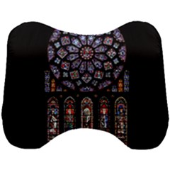 Chartres Cathedral Notre Dame De Paris Stained Glass Head Support Cushion by Grandong