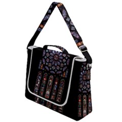 Chartres Cathedral Notre Dame De Paris Stained Glass Box Up Messenger Bag by Grandong