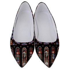 Chartres Cathedral Notre Dame De Paris Stained Glass Women s Low Heels by Grandong