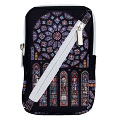 Chartres Cathedral Notre Dame De Paris Stained Glass Belt Pouch Bag (large) by Grandong