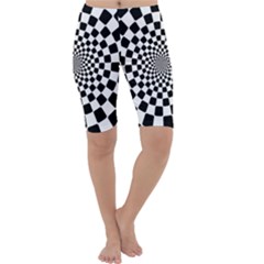 Geomtric Pattern Illusion Shapes Cropped Leggings 