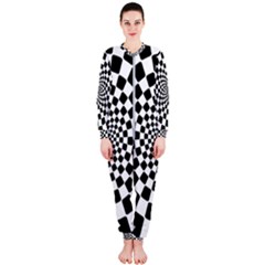 Geomtric Pattern Illusion Shapes Onepiece Jumpsuit (ladies)