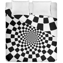 Geomtric Pattern Illusion Shapes Duvet Cover Double Side (california King Size)