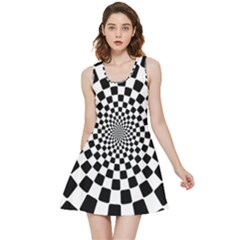 Geomtric Pattern Illusion Shapes Inside Out Reversible Sleeveless Dress by Grandong