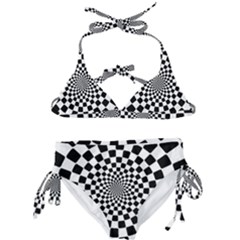 Geomtric Pattern Illusion Shapes Kids  Classic Bikini Set