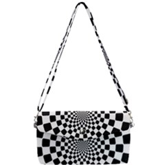 Geomtric Pattern Illusion Shapes Removable Strap Clutch Bag by Grandong