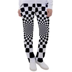 Geomtric Pattern Illusion Shapes Women s Casual Pants