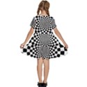 Geomtric Pattern Illusion Shapes Kids  Short Sleeve Tiered Mini Dress View4