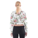 Floral Elements Peony Chinese Rose Cropped Sweatshirt View2