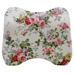 Floral Elements Peony Chinese Rose Velour Head Support Cushion