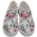 Floral Elements Peony Chinese Rose Men s Canvas Slip Ons View1