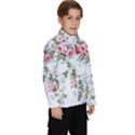 Floral Elements Peony Chinese Rose Kids  High Neck Windbreaker View3