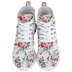 Floral Elements Peony Chinese Rose Women s Lightweight High Top Sneakers