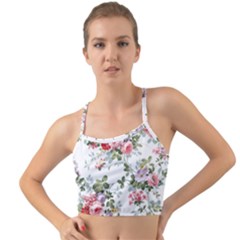 Floral Elements Peony Chinese Rose Mini Tank Bikini Top