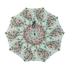 Floral Elements Peony Chinese Rose Automatic Folding Umbrella With Case (large)