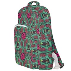 Retro 1880s Flowers Pattern 3 Double Compartment Backpack