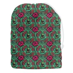 Retro 1880s Flowers Pattern 3 Drawstring Pouch (3xl)