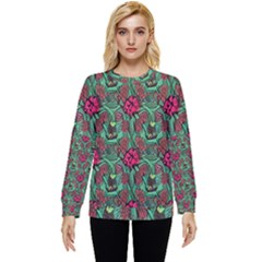 Retro 1880s Flowers Pattern 3 Hidden Pocket Sweatshirt