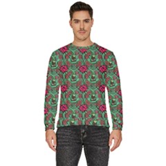 Retro 1880s Flowers Pattern 3 Men s Fleece Sweatshirt