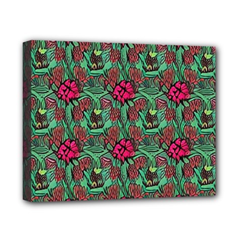 Retro 1880s Flowers Pattern 3 Canvas 10  X 8  (stretched)