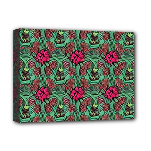 Retro 1880s Flowers Pattern 3 Deluxe Canvas 16  X 12  (stretched) 