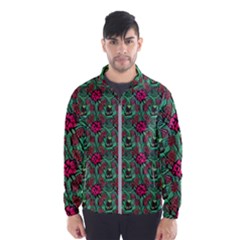 Retro 1880s Flowers Pattern 3 Men s Windbreaker