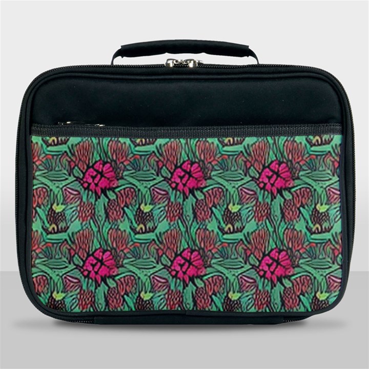 Retro 1880s Flowers Pattern 3 Lunch Bag