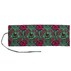 Retro 1880s Flowers Pattern 3 Roll Up Canvas Pencil Holder (m) by violetheavensky