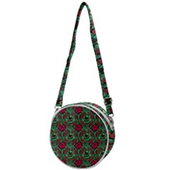 Retro 1880s Flowers Pattern 3 Crossbody Circle Bag