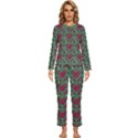 Retro 1880s Flowers Pattern 3 Womens  Long Sleeve Lightweight Pajamas Set View1