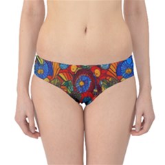 Mid Century Retro Floral 1970s 1960s Pattern 69 Hipster Bikini Bottoms