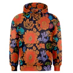 Mid Century Retro Floral 1970s 1960s Pattern 49 Men s Core Hoodie