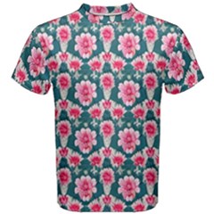 Retro 1880s Flowers Pattern 22 Men s Cotton T-shirt