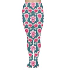 Retro 1880s Flowers Pattern 22 Tights